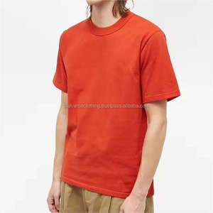 T-shirts en coton rouge uni pour hommes, coupe classique, personnalisables, vente en gros, été, doux, décontractés, manches courtes, t-shirts vierges de qualité supérieure pour hommes - Product Image 1