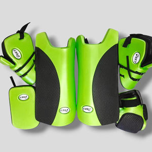 Protectores de piernas de hockey de alta calidad, máxima protección y comodidad para porteros, espinilleras de fútbol de plástico - Product Image 1