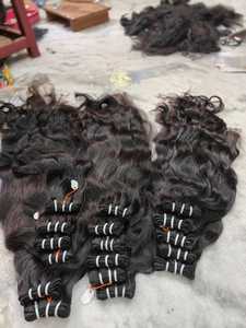 Extensions de cheveux naturels indiens de luxe en gros, non traités, cuticules alignées, cheveux Remy, double trame, qualité supérieure - Product Image 2