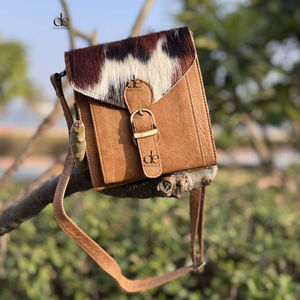 Sac à bandoulière en fourrure de vache occidentale, sac à main élégant, sac à bandoulière en cuir de vachette, fourrure de luxe, haute qualité, multi-usages, sac bohème - Product Image 1