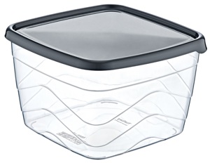 Contenedor de almacenamiento de plástico cuadrado de 4L con tapa, organizador de alimentos apilable, caja de almacenamiento de cocina transparente sin BPA, diseño duradero - Product Image 3