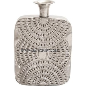 Venta caliente hogar sala de estar Mesa florero decorativo y maceta mayor calidad gran tamaño aluminio plata Ware floreros - Product Image 1