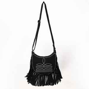 Sac à bandoulière en cuir suédé sac à sangle artisanale et réglable au prix de gros accessoires occidentaux - Product Image 2