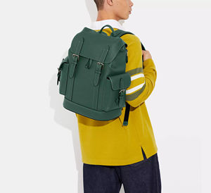 Sac à dos en cuir pour homme, design original et tendance, sac à dos de voyage noir - Product Image 6