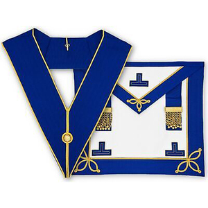 Vente entière du fabricant de haute qualité Blue Lodge Chain Collar Master Mason Tablier Square Compass - Product Image 3