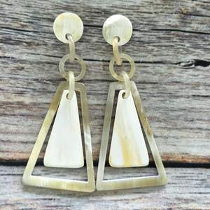 Pendientes de hueso de cuerno de búfalo de primera calidad 100% - Product Image 2