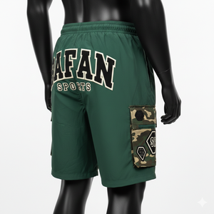 Shorts de Baño para Hombre de Poliéster Verde Oscuro de Alta Calidad, Ligeros, de Secado Rápido, Transpirables, con Cintura Elástica, Bolsillo con Camuflaje y Bordado - Product Image 6