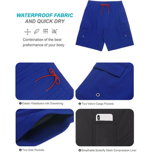 2025 maillots de bain bain personnalisé Sublimation hommes imprimé imperméable maillot de bain Double couche maillots de bain court pour hommes - Product Image 5