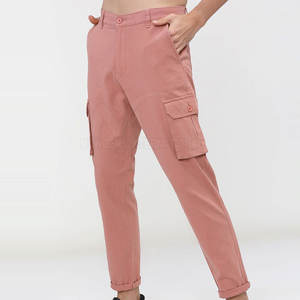 Pantalones cargo informales para hombre al por mayor cintura alta botón cierre de mosca ligero 100% algodón secado rápido invierno ropa deportiva recta - Product Image 2