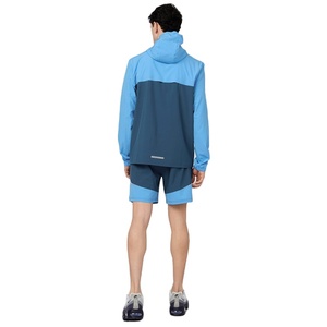 2026 Custom Logo 2 Piece Windbreaker <b>Set</b> Lightweight Running Gym Hooded Jacket & Shorts Men <b>Knitted</b> Windbreaker <b>Set</b> for Men - Product Image 2