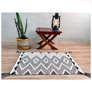 Modern Stylish Eco-Friendly Rectangle Jute Cotton <b>Rug</b> for Home Decor <b>Rustic</b> Multipurpose Runner at Low Price Washable - Product Image 1