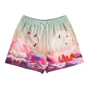 Shorts de basketball pour hommes grande taille, style rétro, imprimé floral, design vintage, respirant, séchage rapide, élastique - Product Image 2