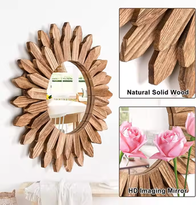 Rectangular Wooden <b>Wall</b> <b>Mirror</b> Hanging Decorative Window <b>Mirror</b> Decor Rustic <b>Wall</b> Mount Wood Framed <b>Mirror</b> by Azora <b>Industries</b> - Product Image 3