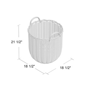 Panier rond en rotin avec poignée, panier de rangement fait main, vente en gros, écologique, fabriqué au Vietnam - Product Image 2