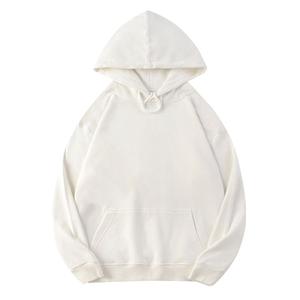 Sweat-shirt unisexe en coton 100% avec logo personnalisé, couleur unie, 350g, ample, automne et hiver, épaissi, pour couple - Product Image 2