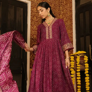 High Quality Designer Wear Cotton Fabric Kurta with Beautiful Zari <b>Sequins</b> Embroidery Detailing Paired with Pant and Duppatta - Product Image 1