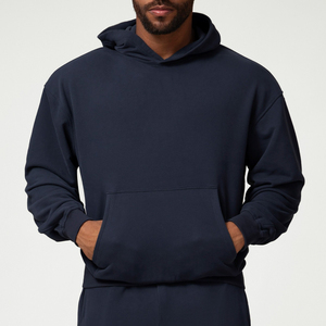 Sweat à capuche en coton épais et surdimensionné pour homme Pull streetwear à capuche avec logo personnalisé et motif solide Design personnalisable - Product Image 2