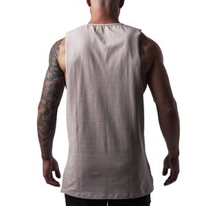 Camiseta sin mangas para hombre Fitness Gyms 100% algodón sin mangas transpirable - Product Image 3