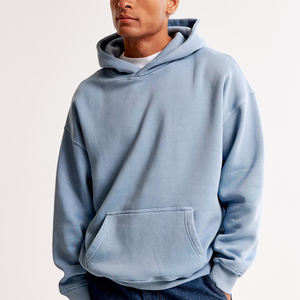 Sudadera con capucha de peso pesado Vintage personalizada 2025 para hombres, básico de lavado ácido bordado con diamantes de imitación, básico de invierno de talla grande - Product Image 5