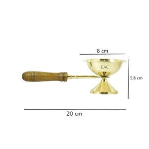 Brass <b>Incense</b> Burner With Wooden Handle Gold Polished High Quality Manufacturer and Wholesaler Decorative Coil <b>Incense</b> <b>Holder</b> - Product Image 3