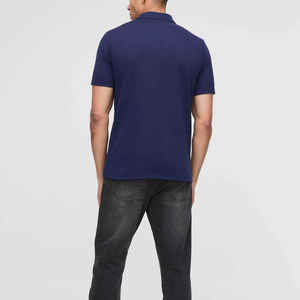 Personalizable Street Wear estilo 100% algodón Slim Fit Polo camisa al aire libre hombres media cremallera Polo camisa - Product Image 6