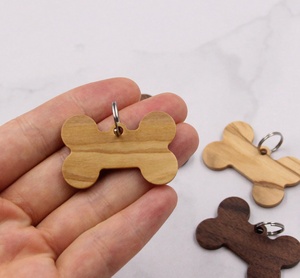 Etiqueta de <span class=keywords><strong>Madera</strong></span> Personalizada para Mascotas, Placa de Identificación Hecha a Mano con <span class=keywords><strong>Nombre</strong></span> y Número de Teléfono para Perros y Gatos - Product Image 2