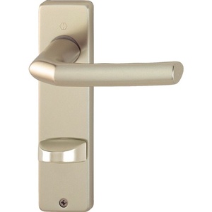 Birmingham 1117/202KP/AP Aluminium F2 SK/OL Short Escutcheon <b>Set</b> <b>Square</b> Lever Handle for Curtain Poles Tracks Accessories HOPPE - Product Image 1