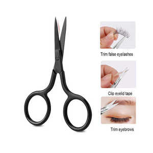 Tijeras para recortar pestañas y cejas, Tijera para ojos de hoja recta para belleza, cutícula afilada, tijeras para recortar uñas - Product Image 6