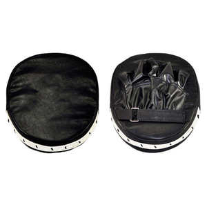 Meilleures ventes : Mitaines de boxe professionnelles et coussinets de frappe en cuir de vachette doré pour l'entraînement de kickboxing |   Coussinets de frappe en gros - Product Image 2