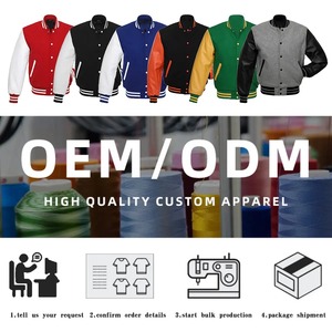 Gran oferta de invierno 2025, chaqueta universitaria informal de lana para hombre, Chaqueta corta de cuero con bordado personalizado para piloto para mí - Product Image 5