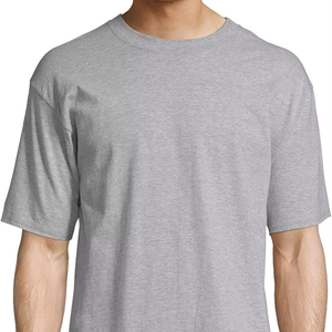 Camiseta de Cuello Redondo para Hombre, Color Gris, de Algodón, Estilo Casual de Verano, Tejido Liso Teñido, Manga Corta, Ligera, de Secado Rápido, Digital - Product Image 1