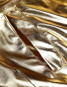 OEM ODM coupe-vent d'hiver unisexe brillant logo brodé marque universitaire finition satinée Lettermen Bomber Varsity Style imperméable - Product Image 5