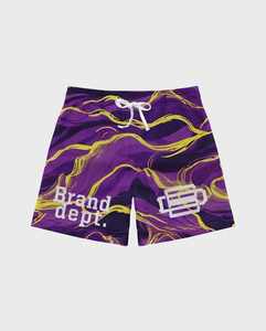 Pantalones cortos estampados de tendencia para hombre con cintura elástica Material de malla transpirable Cordón y bolsillos estampados para presentaciones - Product Image 4