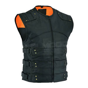 Gilet de course taille XL de haute qualité pour hommes, vêtements de sport personnalisés, mode avec haut en cuir imperméable et confortable, gilet de moto pour hommes - Product Image 1