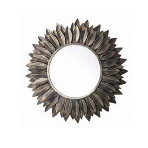 Miroir mural en fer forgé, nouvelle arrivée, tendance, laiton et fer avec placage or, forme artisanale pour salon, couloir - Product Image 2