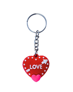 Vintage Love Heart Heavy-Duty Lightweight Plastic Metal Keychain for Car & Bike Keys Everyday Carry - Product Image 1