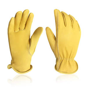 Gants d'hiver en chèvre Gants de conducteur en cuir confortable pour la sécurité des mains Gants de conducteur en cuir de vachette. - Product Image 1