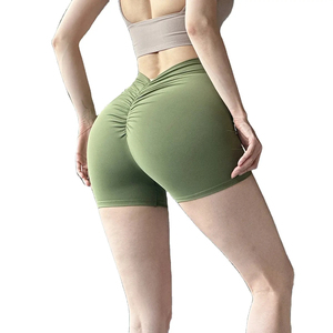 Women's High-Waisted Cotton <b>Tight</b> Shorts with Tummy Control Breathable Hollow Out MMA Workout Shorts Size M - Product Image 2