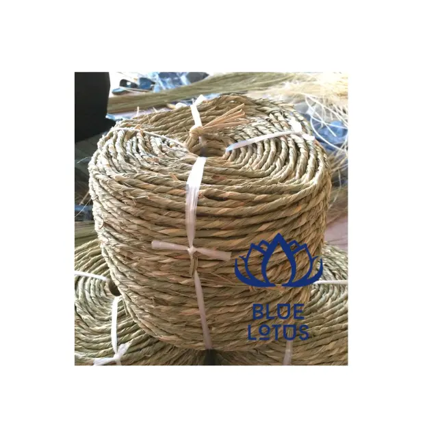 Handicraft Seagrass Rope Made in Vietnam Straw Yarn Machine customized Seagrass rope 2024 Blue Lotus