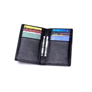 Nouveau porte-cartes en cuir avec Logo personnalisé de luxe de couleur noire - Product Image 1