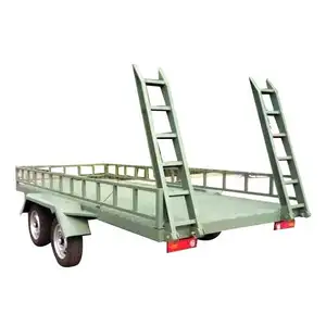 Landbouw Trekker 8 Wheel Farm Dump Trailer Eenassige Hydraulische Kooi Aanhanger Oplegger 10 Ton