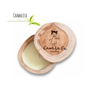 New Product Natural Relaxing Aromatherapy "Chawalita Scented" Soy Wax Candle Set in Wooden Box (Size L) Product From Thailand