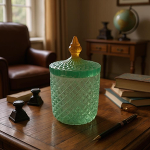 Vintage Design <b>Large</b> Multi-Purpose Storage <b>Jar</b> Eco-Friendly Epoxy Acrylic PP Cylinder Shape Acacia <b>Lid</b> for Kitchen Party Use - Product Image 1