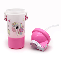 Vente en gros 3 pcs paille à boire. Bouteilles en plastique de modèle de dessin de bouteille pour des enfants