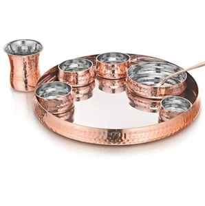 Juego de vajilla de acero de cobre antiguo Platos de servicio modernos de alta calidad para el hogar y el restaurante Hosting Guest Metalware - Product Image 4