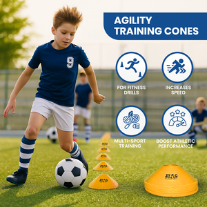 Kit de Entrenamiento de Agilidad y Velocidad Ajustable Stag Iconic, de PVC, para Fútbol y Cricket, Ejercicio para Niños, Juegos y Actividades Deportivas - Product Image 2