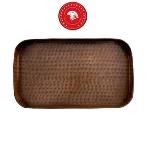 Plateau de service décoratif en cuivre martelé, best-seller |   Plateau de présentation pour salle à manger et table, prix de gros en vrac - Product Image 1