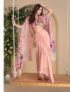 ชุดสلوارคามีซผ้าฝ้ายสำหรับงานแต่งงานแบบเป็นทางการสำหรับผู้หญิง พร้อมงานปักเลื่อมผ้าชีนอนอย่างดีและพู่ห้อย - Product Image 4