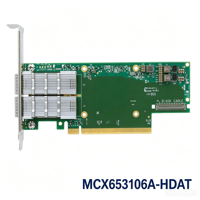 Adaptateur réseau intelligent Connect X-6 VPI MCX653106A-HDAT double port 200GbE HDR InfiniBand QSFP56 PCIe 4.0 x16