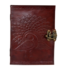Journal en cuir personnalisé en relief de paon, Journal d'écriture, livre vierge, fournitures de bureau, carnet de notes pour étudiants, vente en gros - Product Image 1